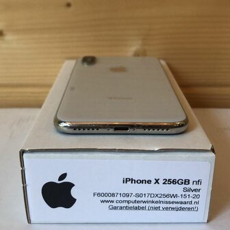 iphone 10 x 256gb zilver nieuwe accu 100%