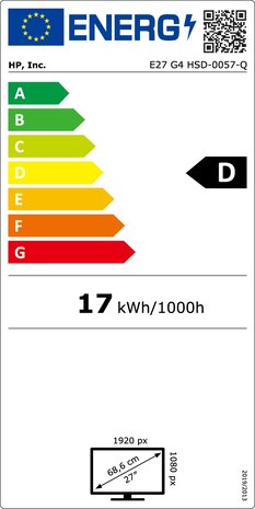 HP EliteDisplay E27 G4 IPS 16:9 Full HD 27 inch
