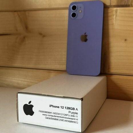 Apple IPhone 12 128GB paars 6.1" + garantie