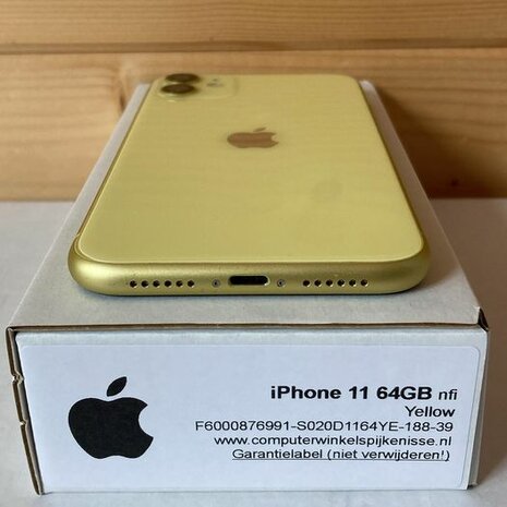 Apple IPhone 11 64GB geel 6.1" + garantie