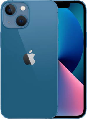 nieuwstaat Apple iPhone 13 mini blauw 128GB + nieuwe accu 100% + 12 maanden garantie